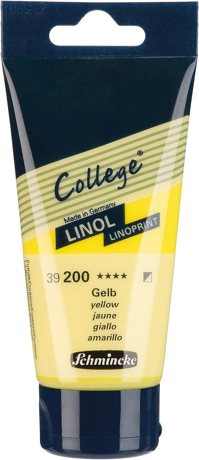 Schmincke – College® Linol, lino printing set with 8 x 75 ml tubes, 84 708 097, artist’s lino printing inks in study quality, low-odor lino printing ink, uniform print(8 x 75 ml)