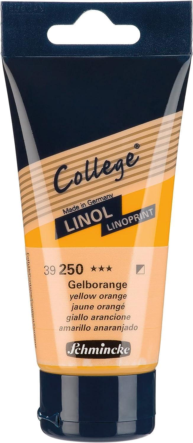 Schmincke – College® Linol, lino printing set with 8 x 75 ml tubes, 84 708 097, artist’s lino printing inks in study quality, low-odor lino printing ink, uniform print(8 x 75 ml)