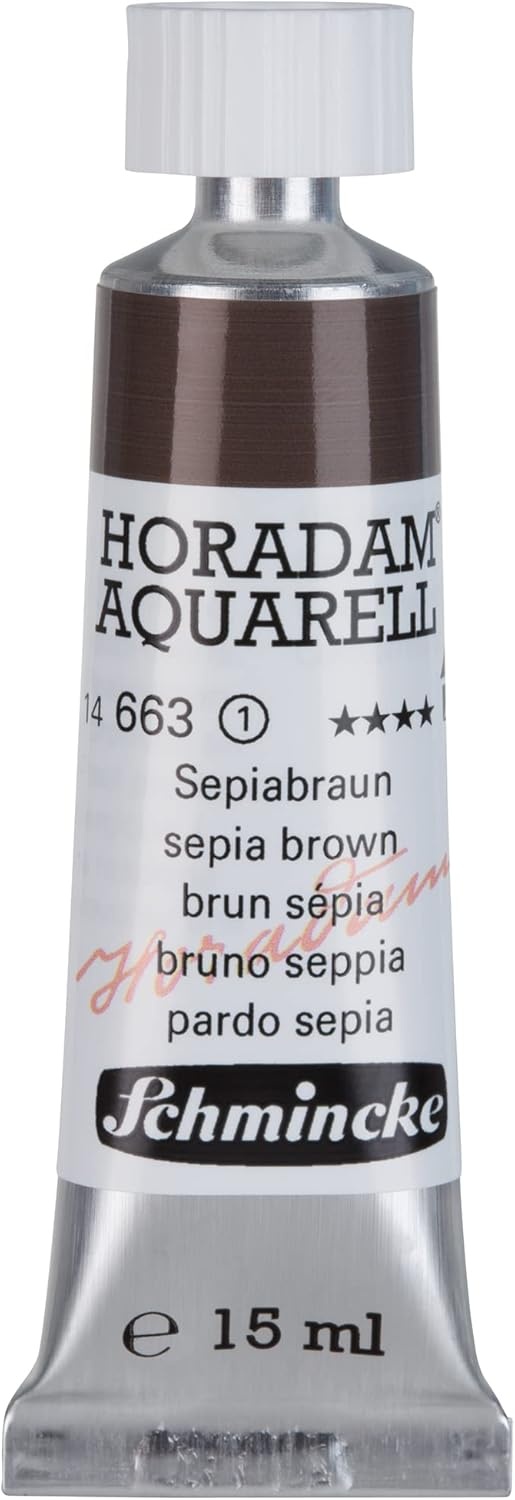 Schmincke – HORADAM® AQUARELL – finest artists’ watercolours, vanadium yellow – 15 ml(663 sepia brown)