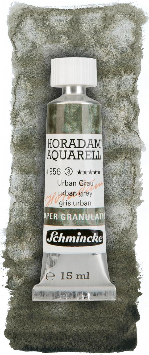Schmincke – HORADAM® AQUARELL, Super Granulation, 14 983 006 Tundra Violet, 15 ml tube, very strong granulating colors, finest, super granulating watercolors(956 urban grey)