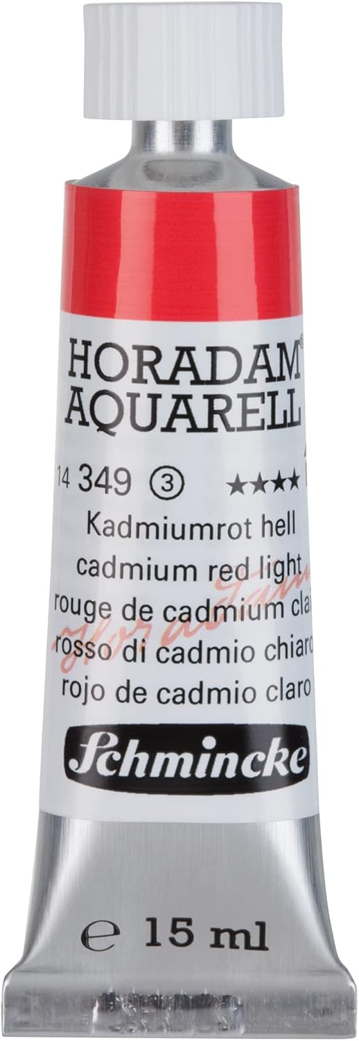 Schmincke – HORADAM® AQUARELL – finest artists’ watercolours, vanadium yellow – 15 ml(349 cadmium red light)