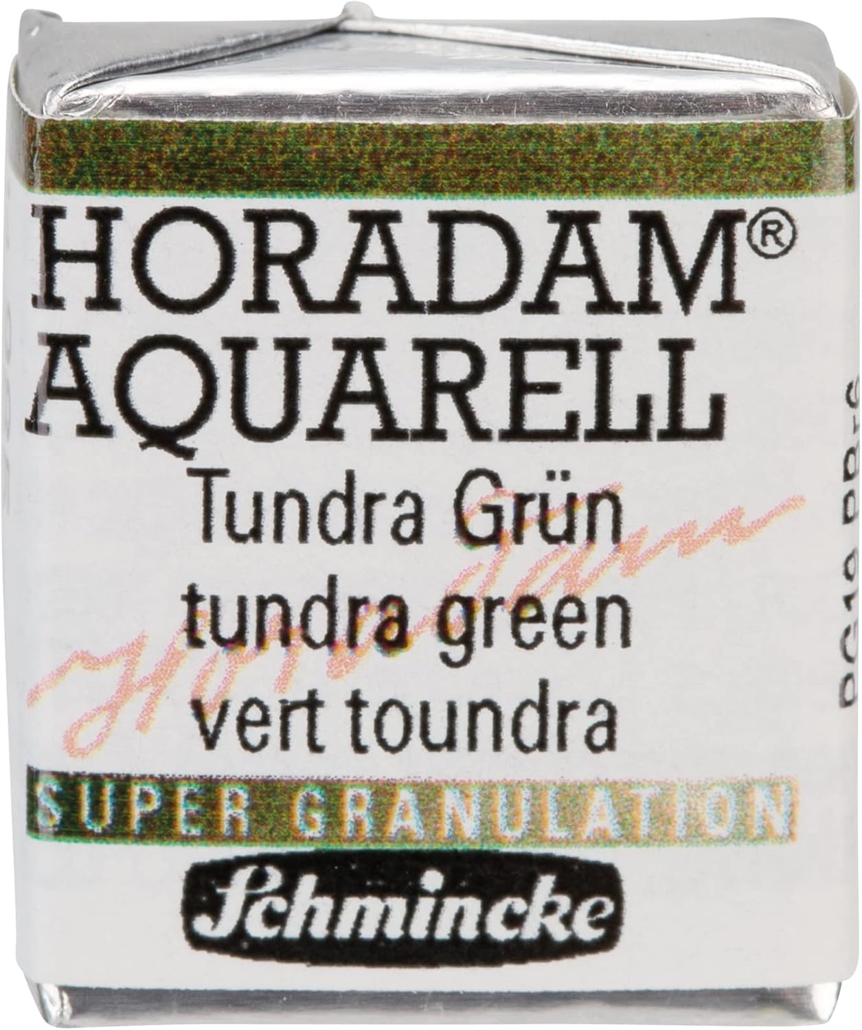 Schmincke – HORADAM® AQUARELL, Super Granulation, 14 916 044 Urban Yellow, 1/2 pans, very strong granulating colors, finest, super granulating watercolors(985 tundra green)