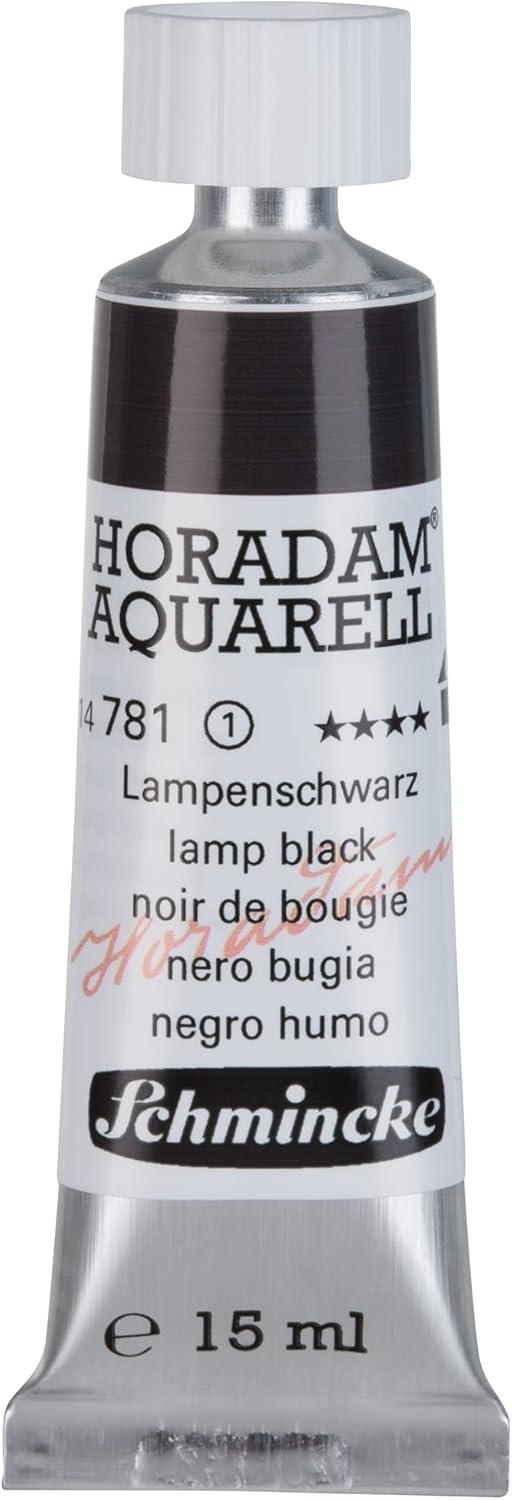 Schmincke – HORADAM® AQUARELL – finest artists’ watercolours, vanadium yellow – 15 ml(781 lamp black)