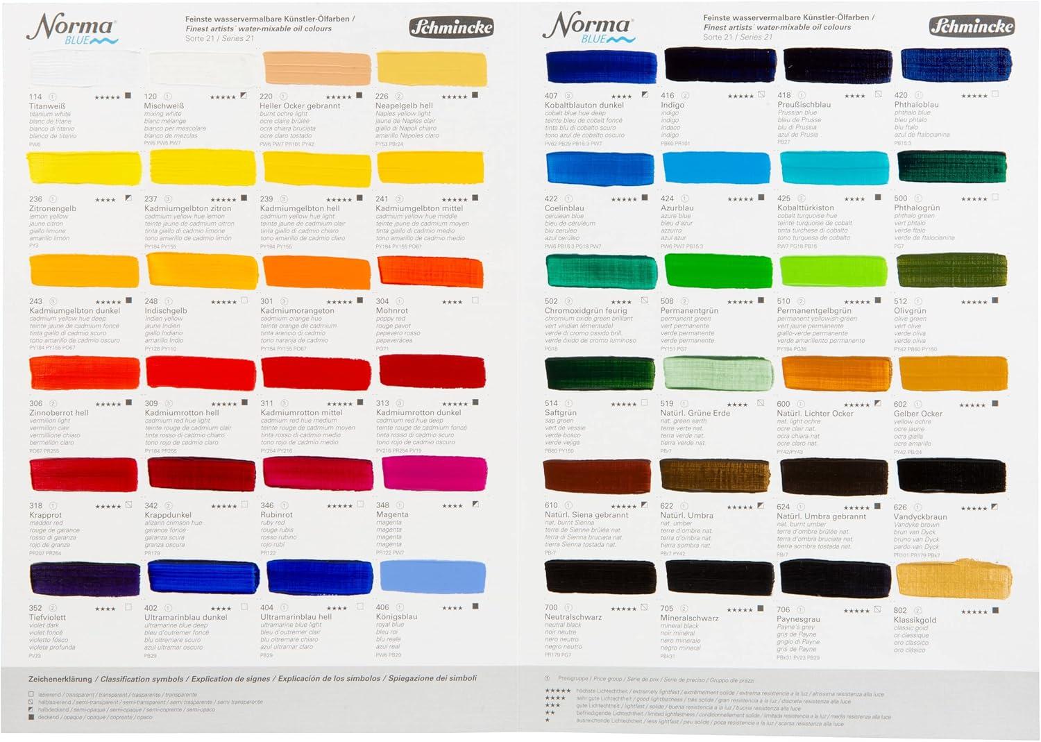 Schmincke – NORMA® Blue, 21306009, finest water-based artists’ oil colors, highly pigmented, lightfast, vegan, vermilion light, 35 ml(313 cadmium red hue deep)