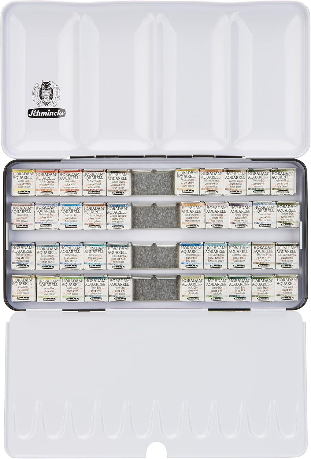 Schmincke Horadam® Aquarell, Super Granulation Trio Galaxy, 5 ml Tubes, 74 615 097, Cardboard Set, Very Strong Granulating colors, Finest, Super Granulating Watercolors(Complete Assortment)