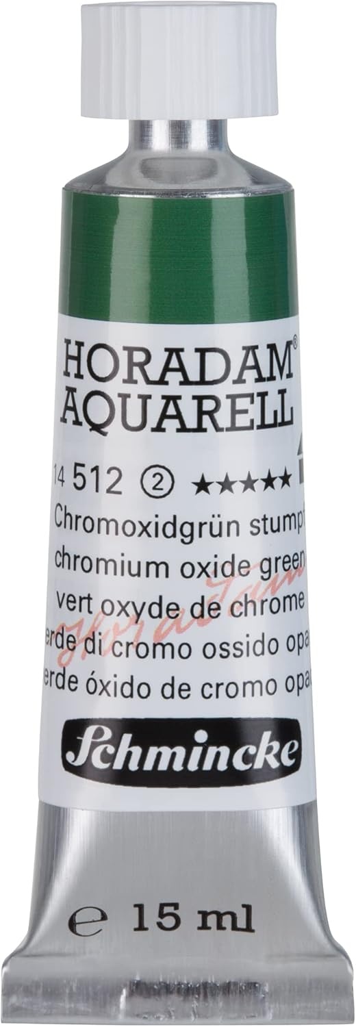 Schmincke – HORADAM® AQUARELL – finest artists’ watercolours, vanadium yellow – 15 ml(512 chromium oxide green)
