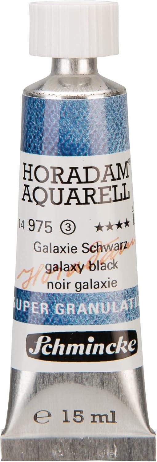 Schmincke – HORADAM® AQUARELL, Super Granulation, 14 983 006 Tundra Violet, 15 ml tube, very strong granulating colors, finest, super granulating watercolors(975 galaxy black)