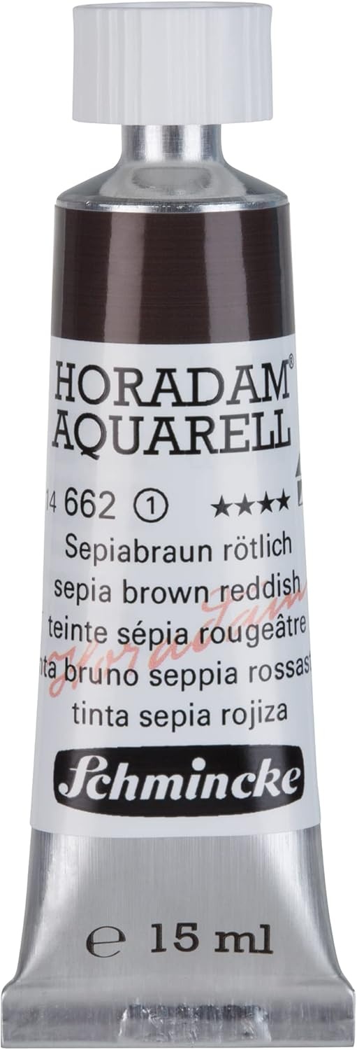Schmincke – HORADAM® AQUARELL – finest artists’ watercolours, vanadium yellow – 15 ml(662 sepia brown reddish)