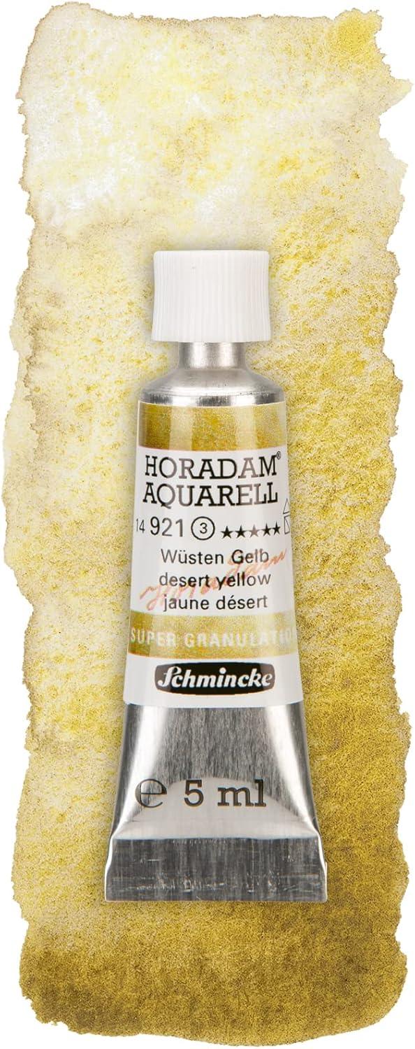 Schmincke Horadam® Aquarell, Super Granulation Trio Deep Sea 5 ml Tubes, 74 614 097, Cardboard Set, Very Strong Granulating Watercolors(Desert)