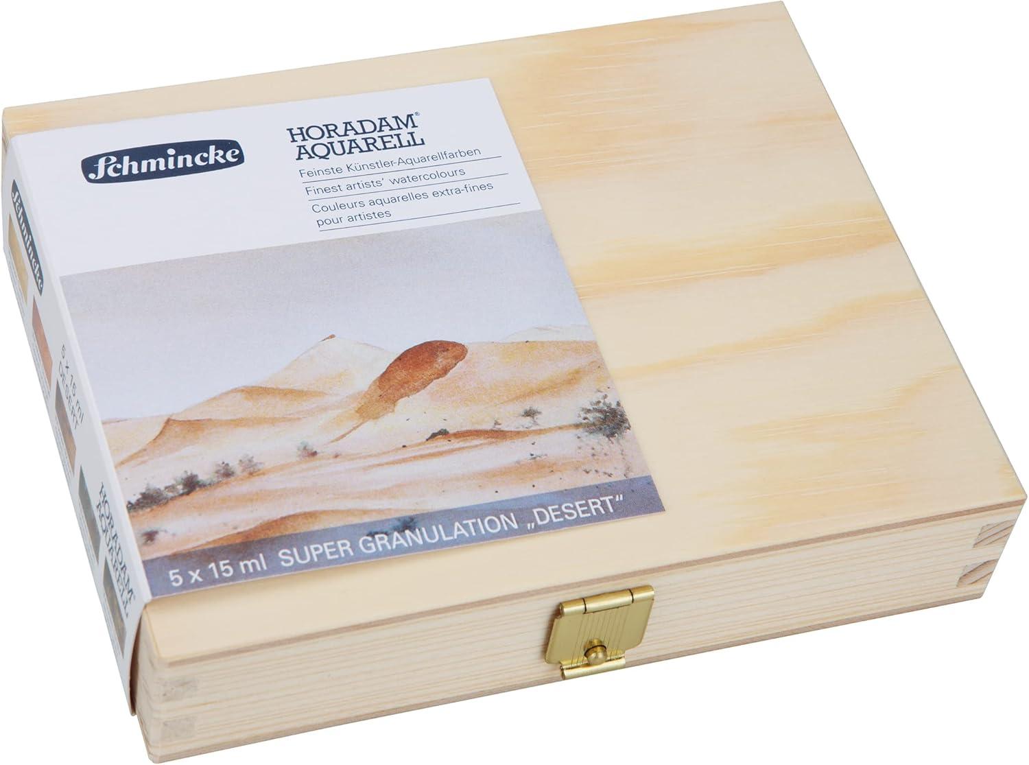 Schmincke Horadam® Aquarell, Super Granulation Trio Deep Sea 5 ml Tubes, 74 614 097, Cardboard Set, Very Strong Granulating Watercolors(Desert)