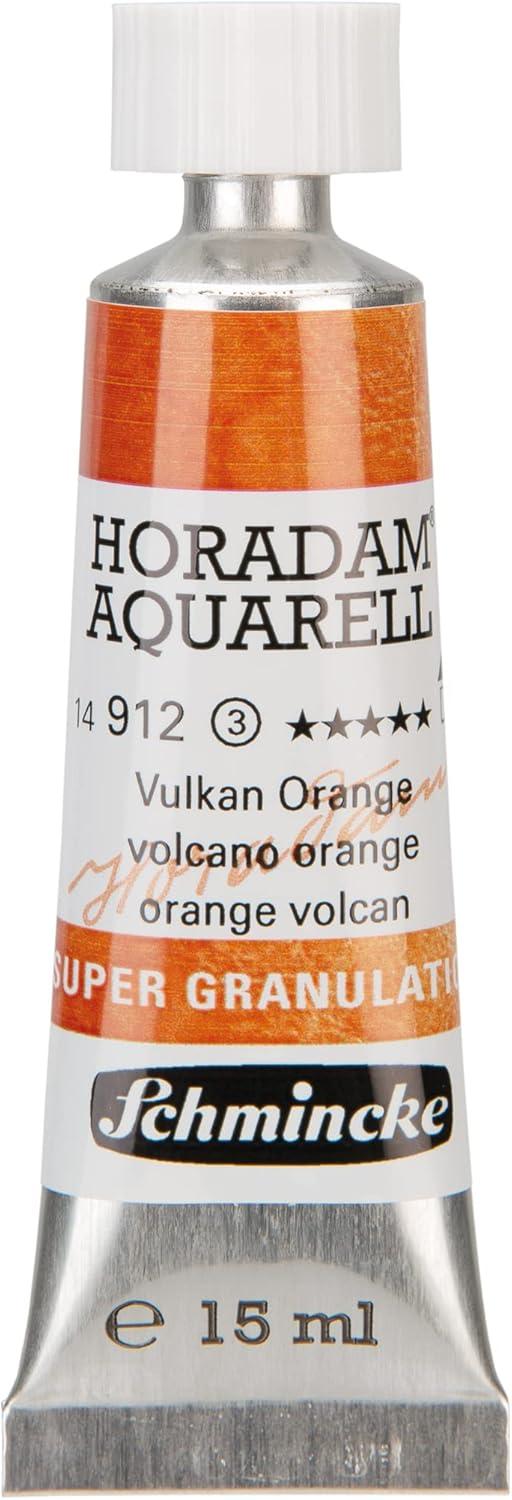 Schmincke – HORADAM® AQUARELL, Super Granulation, 14 983 006 Tundra Violet, 15 ml tube, very strong granulating colors, finest, super granulating watercolors(912 volcano orange)