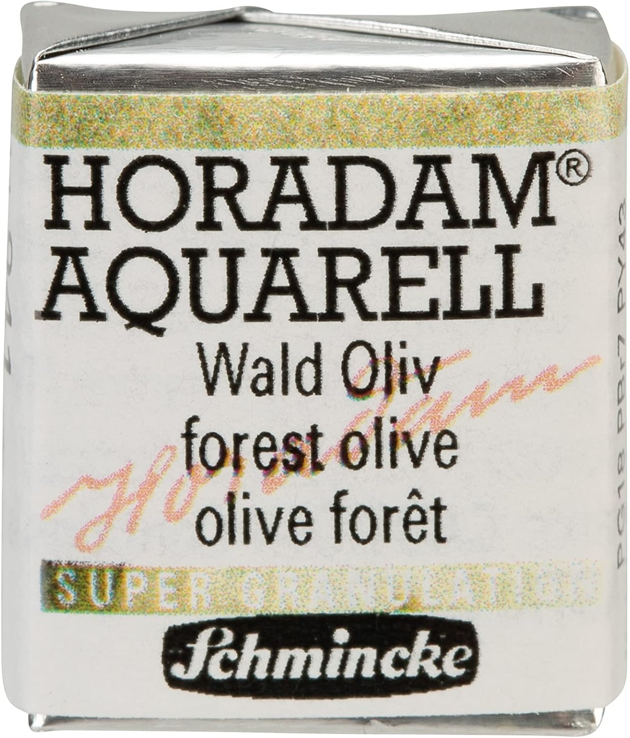 Schmincke – HORADAM® AQUARELL, Super Granulation, 14 916 044 Urban Yellow, 1/2 pans, very strong granulating colors, finest, super granulating watercolors(941 forest olive)