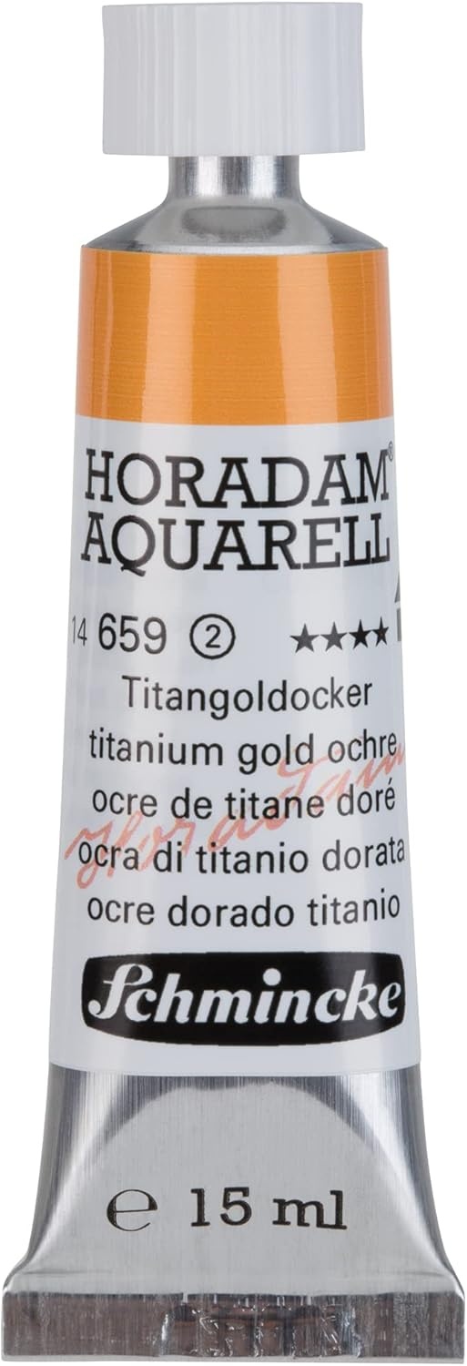 Schmincke – HORADAM® AQUARELL – finest artists’ watercolours, vanadium yellow – 15 ml(659 titanium gold ochre)