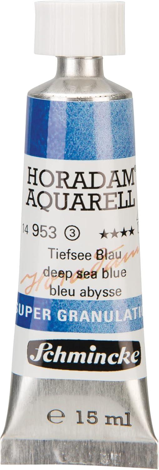 Schmincke – HORADAM® AQUARELL, Super Granulation, 14 983 006 Tundra Violet, 15 ml tube, very strong granulating colors, finest, super granulating watercolors(953 deep sea blue)