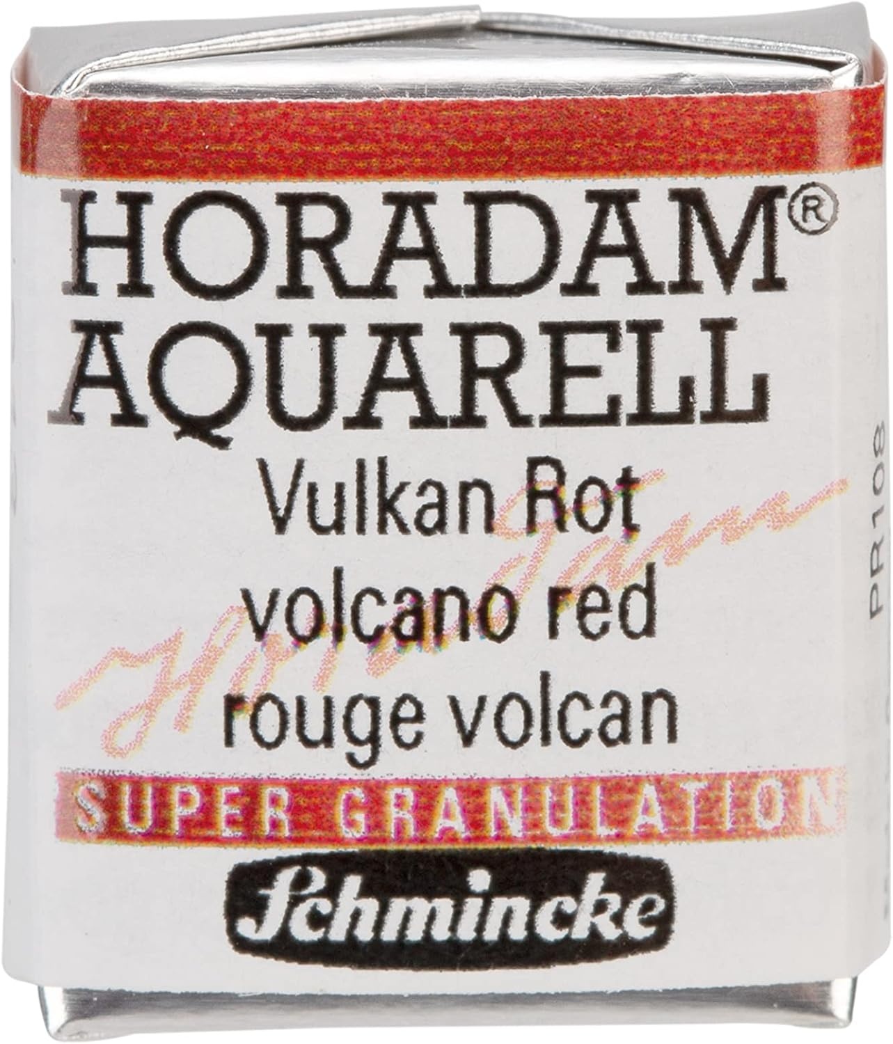 Schmincke – HORADAM® AQUARELL, Super Granulation, 14 916 044 Urban Yellow, 1/2 pans, very strong granulating colors, finest, super granulating watercolors(913 volcano red)