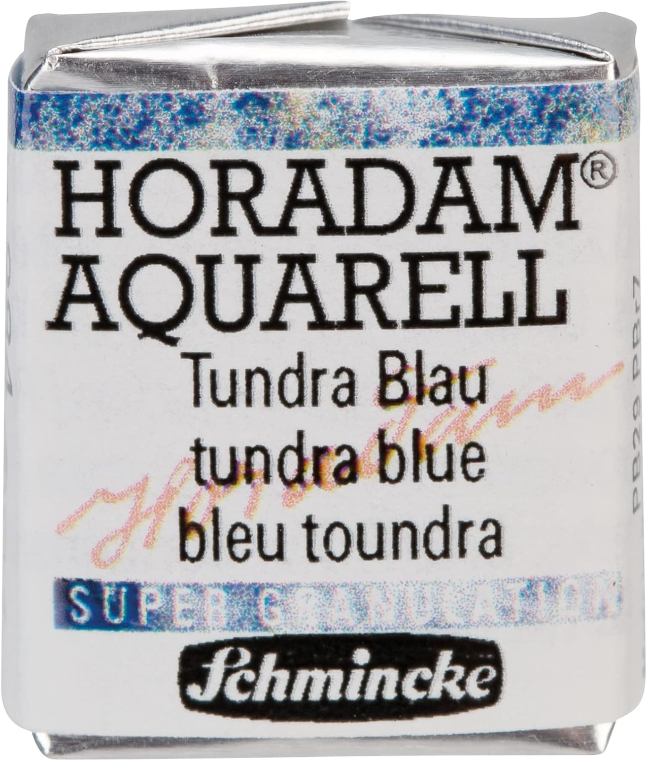 Schmincke – HORADAM® AQUARELL, Super Granulation, 14 916 044 Urban Yellow, 1/2 pans, very strong granulating colors, finest, super granulating watercolors(984 tundra blue)