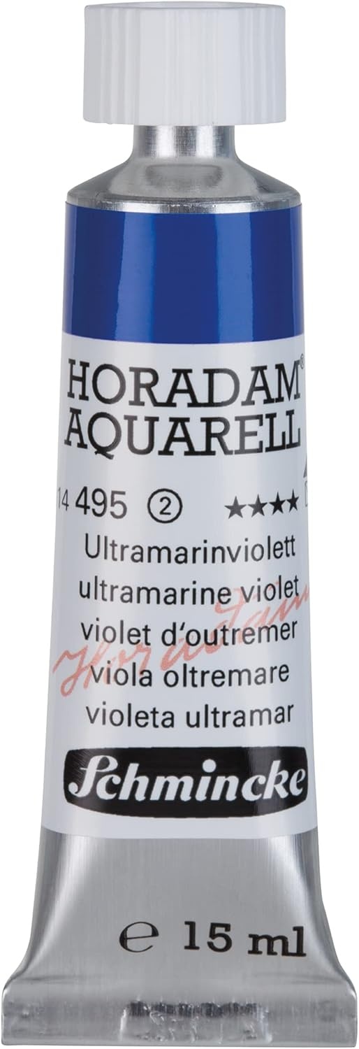 Schmincke – HORADAM® AQUARELL – finest artists’ watercolours, vanadium yellow – 15 ml(495 ultramarine violet)