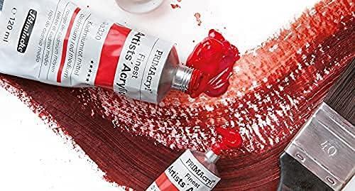 Schmincke – PRIMAcryl® finest acrylic colors, premium wooden box, 15 x 35 ml set, 73515097, accessories: painting medium, fluid medium glossy, heavy body gel, 2 brushes, wooden palette