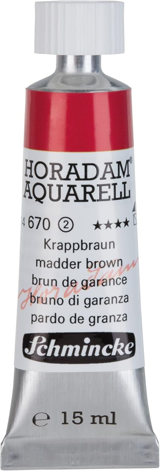 Schmincke – HORADAM® AQUARELL – finest artists’ watercolours, vanadium yellow – 15 ml(670 madder brown)