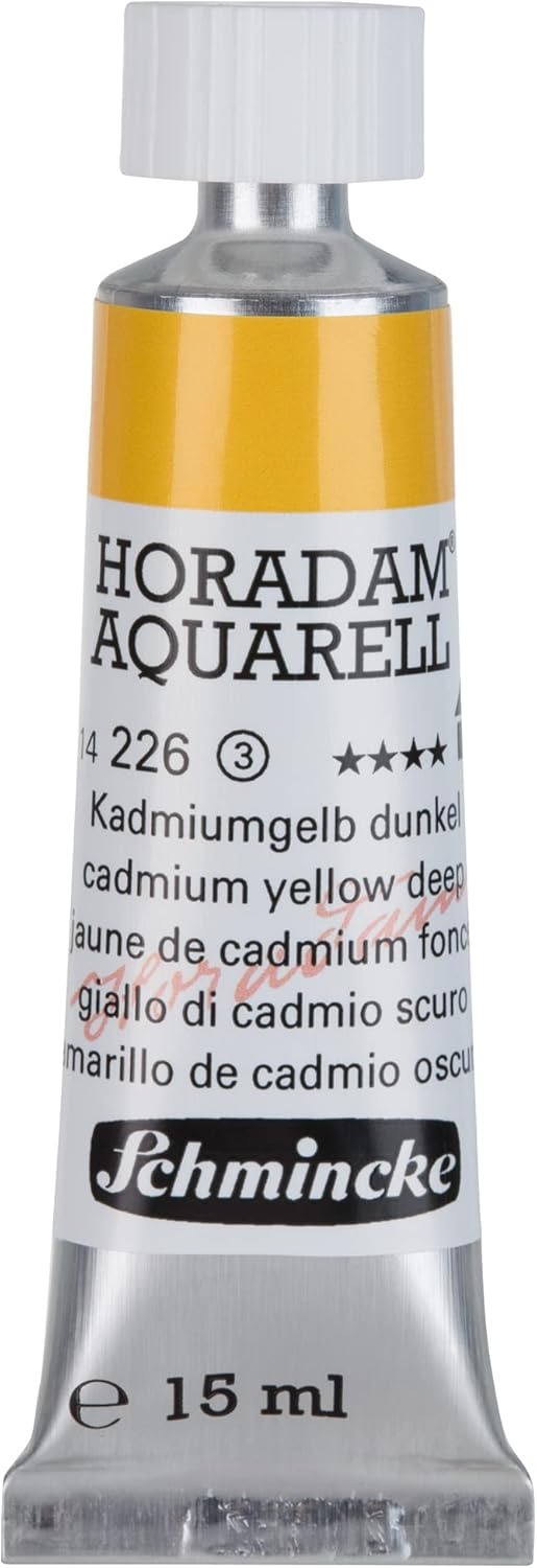 Schmincke – HORADAM® AQUARELL – finest artists’ watercolours, vanadium yellow – 15 ml(226 cadmium yellow deep)