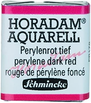Schmincke – HORADAM® AQUARELL – Finest Artists’ Watercolors, 356 Rose Madder, 14 356 044, 1/2 pan(344 perylene dark red)
