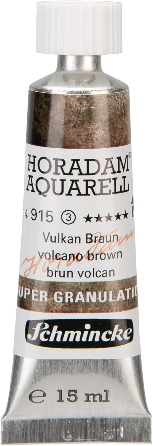 Schmincke – HORADAM® AQUARELL, Super Granulation, 14 983 006 Tundra Violet, 15 ml tube, very strong granulating colors, finest, super granulating watercolors(915 volcano brown)