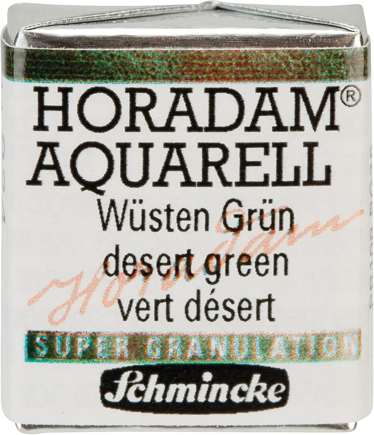Schmincke – HORADAM® AQUARELL, Super Granulation, 14 916 044 Urban Yellow, 1/2 pans, very strong granulating colors, finest, super granulating watercolors(924 desert green)
