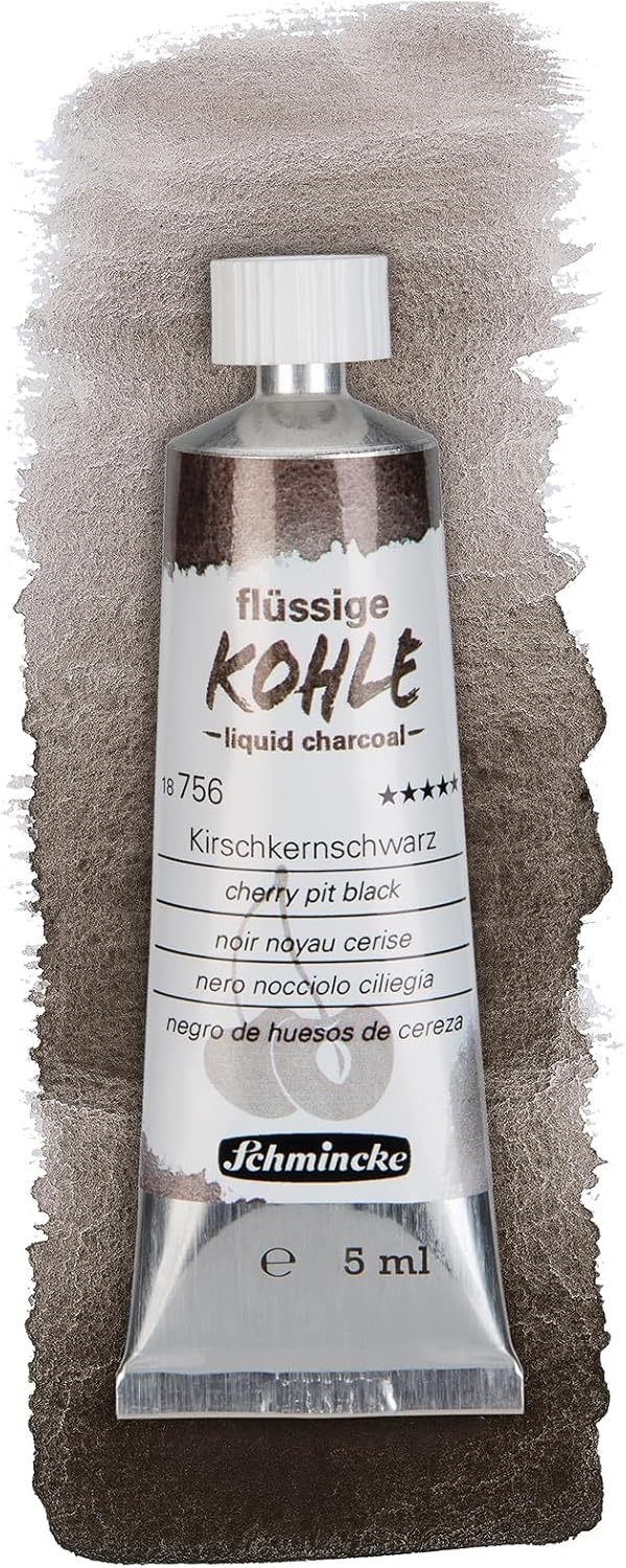 Schmincke – Liquid Charcoal, set, 3 x 15 ml, 18 758 097, for charcoal painting, charcoal drawing and underpainting, vegan
