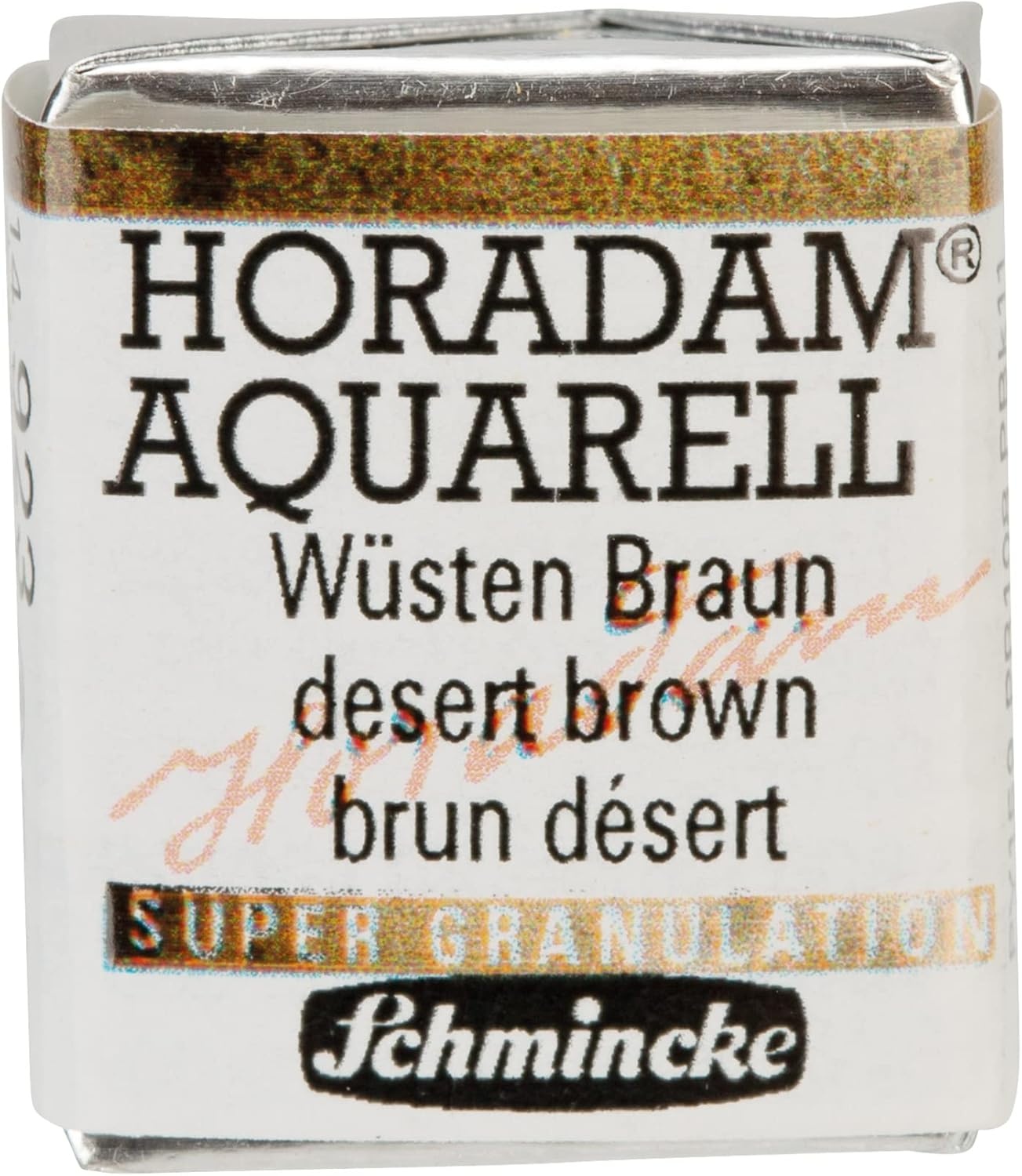 Schmincke – HORADAM® AQUARELL, Super Granulation, 14 916 044 Urban Yellow, 1/2 pans, very strong granulating colors, finest, super granulating watercolors(923 desert brown)