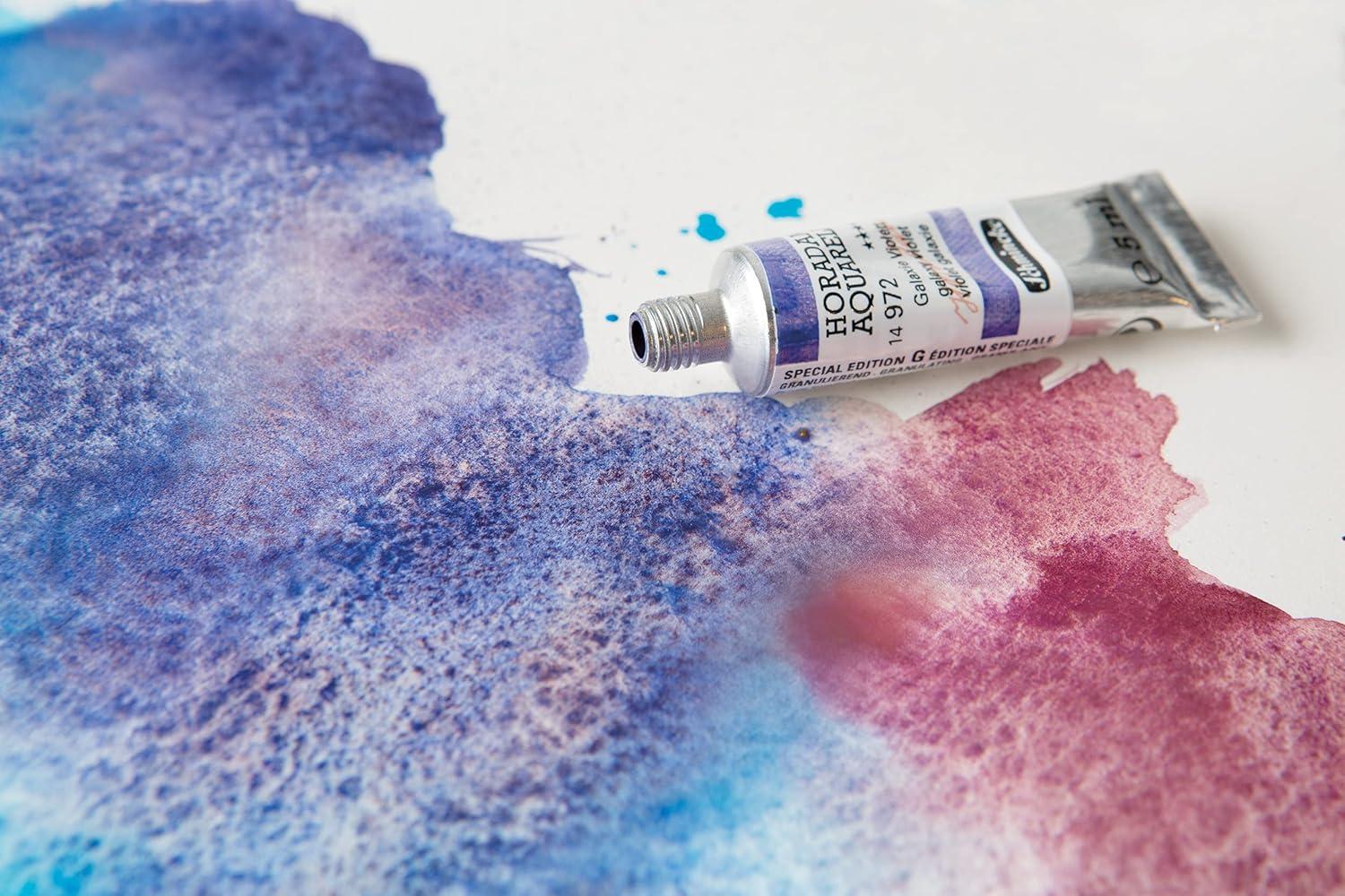 Schmincke – HORADAM® AQAURELL Supergranulation Dot Card 14 999 040, 40 supergranulating watercolordots on watercolorpaper for testing and as a colorselection aid