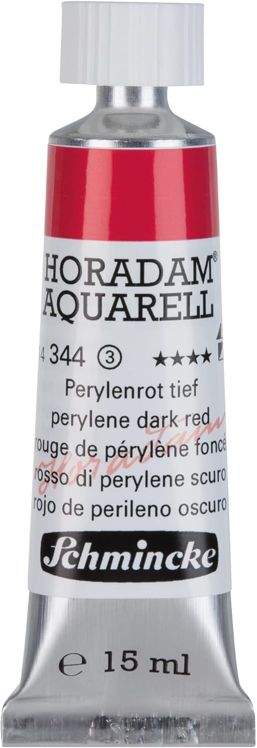 Schmincke – HORADAM® AQUARELL – finest artists’ watercolours, vanadium yellow – 15 ml(344 perylene dark red)