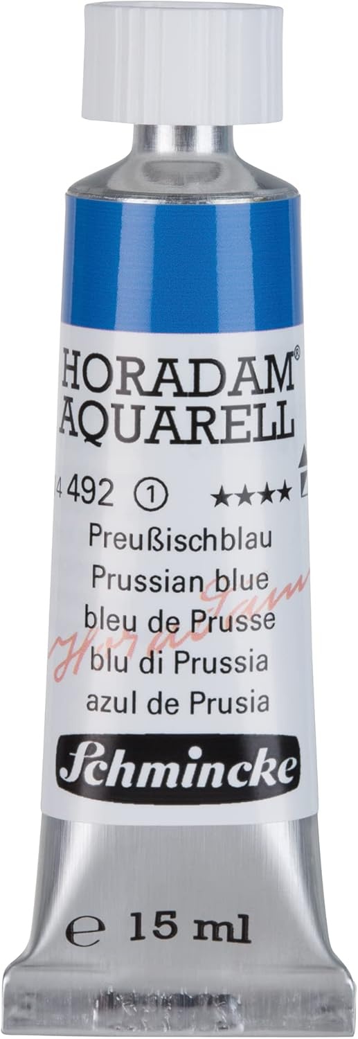 Schmincke – HORADAM® AQUARELL – finest artists’ watercolours, vanadium yellow – 15 ml(492 Prussian blue)