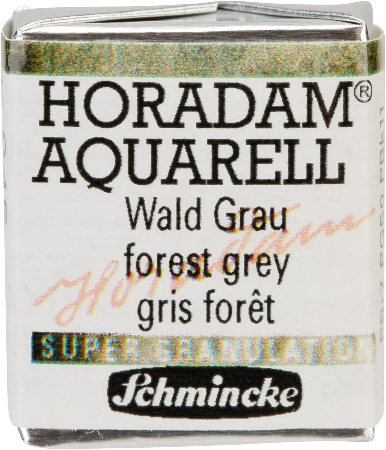 Schmincke – HORADAM® AQUARELL, Super Granulation, 14 916 044 Urban Yellow, 1/2 pans, very strong granulating colors, finest, super granulating watercolors(945 forest grey)
