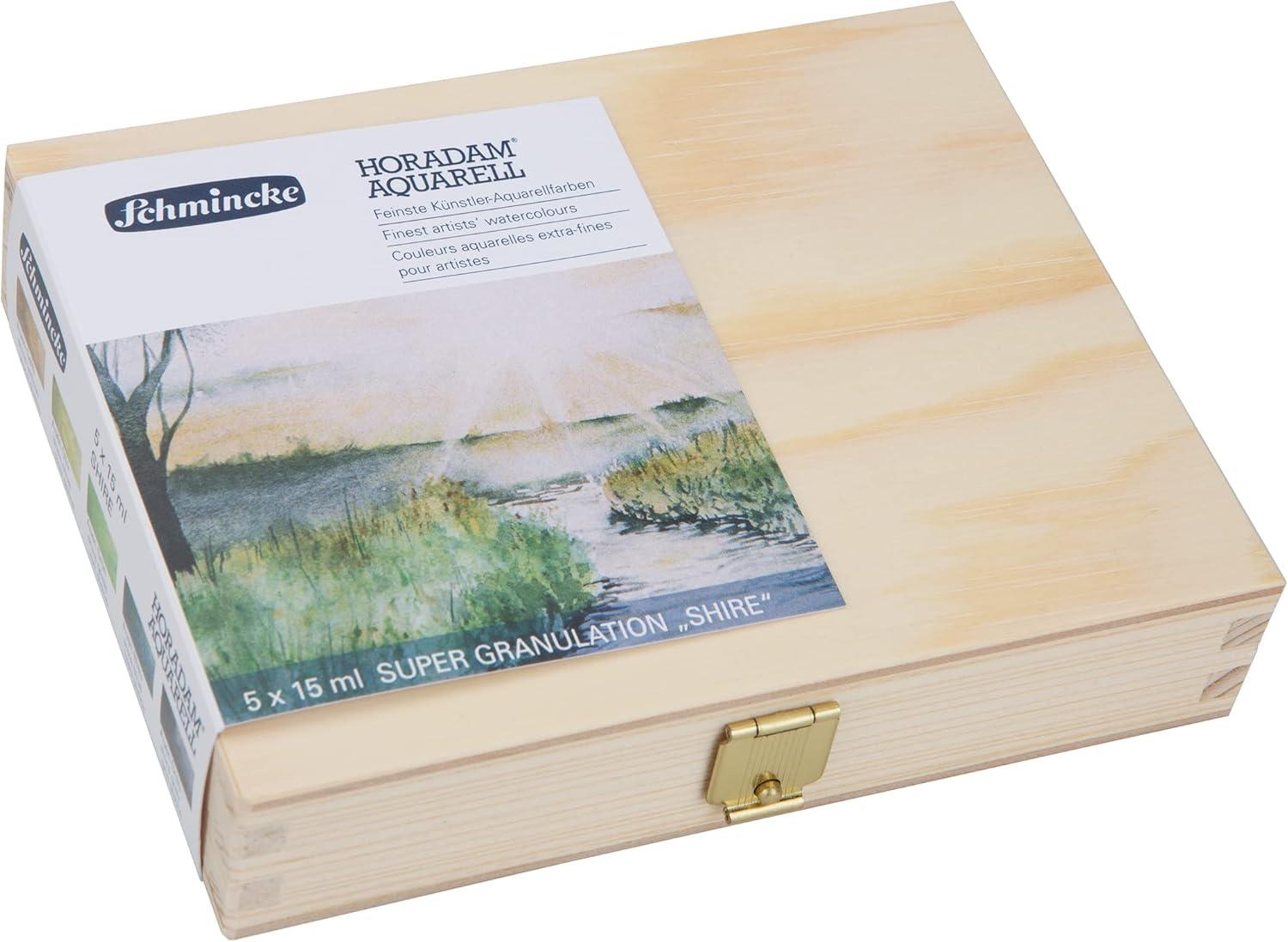 Schmincke Horadam® Aquarell, Super Granulation Trio Deep Sea 5 ml Tubes, 74 614 097, Cardboard Set, Very Strong Granulating Watercolors(Shire)