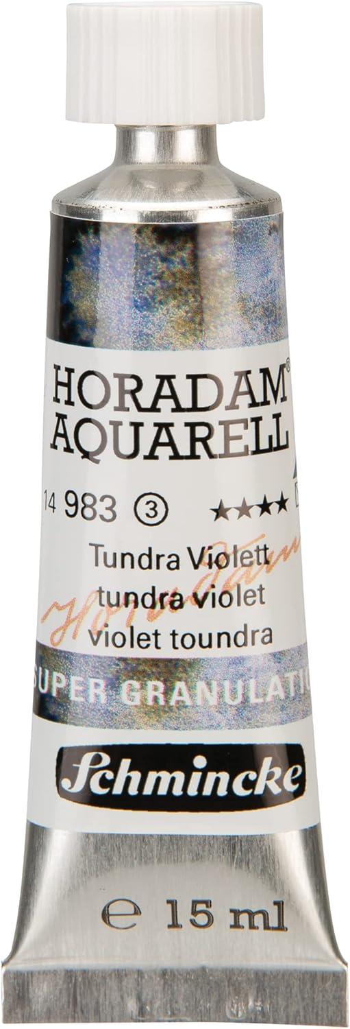 Schmincke – HORADAM® AQUARELL, Super Granulation, 14 983 006 Tundra Violet, 15 ml tube, very strong granulating colors, finest, super granulating watercolors(983 tundra violet)