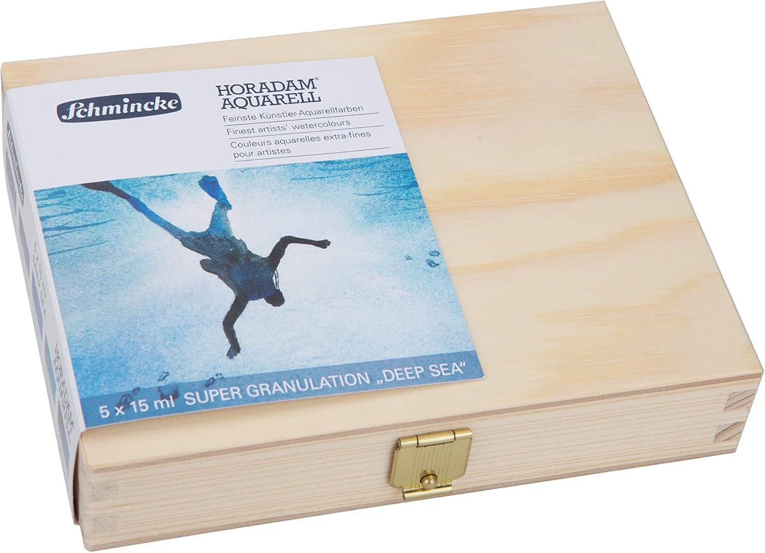 Schmincke Horadam® Aquarell, Super Granulation Trio Galaxy, 5 ml Tubes, 74 615 097, Cardboard Set, Very Strong Granulating colors, Finest, Super Granulating Watercolors(Deep Sea)