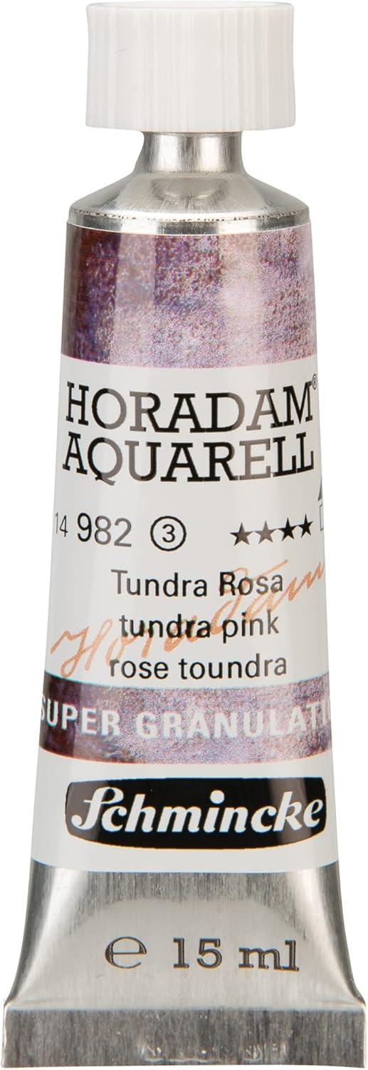 Schmincke – HORADAM® AQUARELL, Super Granulation, 14 983 006 Tundra Violet, 15 ml tube, very strong granulating colors, finest, super granulating watercolors(982 tundra pink)