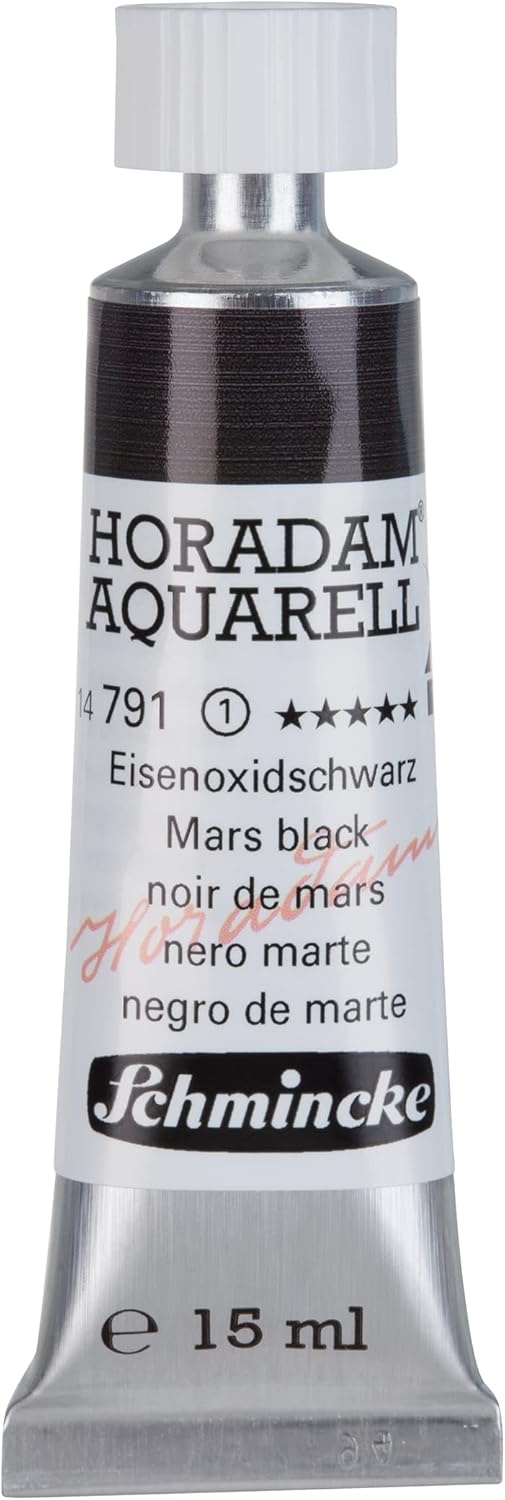 Schmincke – HORADAM® AQUARELL – finest artists’ watercolours, vanadium yellow – 15 ml(791 Mars black)