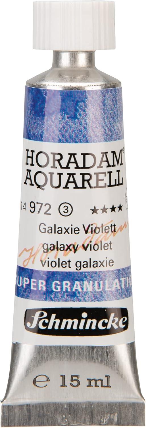 Schmincke – HORADAM® AQUARELL, Super Granulation, 14 983 006 Tundra Violet, 15 ml tube, very strong granulating colors, finest, super granulating watercolors(972 galaxy violet)