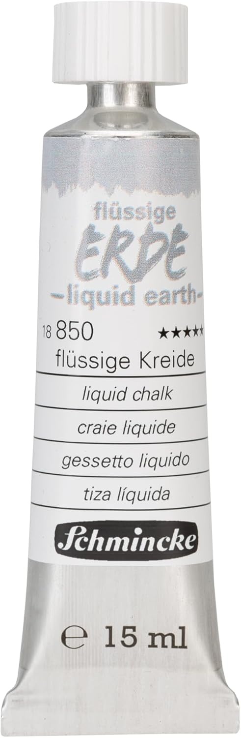 Schmincke – Liquid Earth, chalk, 15 ml, 18 850 00, for painting, (pre-) drawing and underpainting, vegan