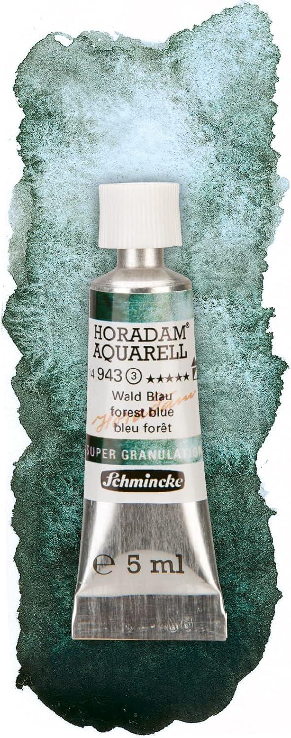 Schmincke Horadam® Aquarell, Super Granulation Trio Galaxy, 5 ml Tubes, 74 615 097, Cardboard Set, Very Strong Granulating colors, Finest, Super Granulating Watercolors(Forest)