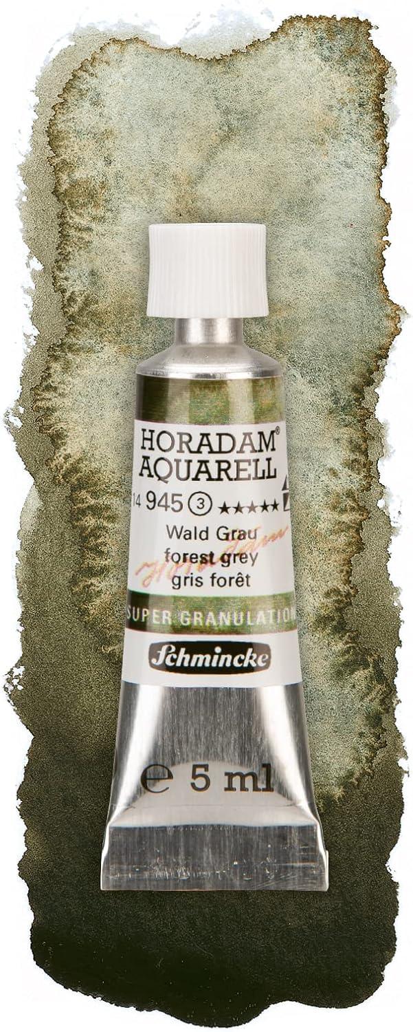 Schmincke Horadam® Aquarell, Super Granulation Trio Galaxy, 5 ml Tubes, 74 615 097, Cardboard Set, Very Strong Granulating colors, Finest, Super Granulating Watercolors(Forest)