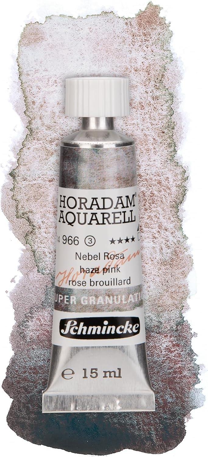 Schmincke – HORADAM® AQUARELL, Super Granulation, 14 983 006 Tundra Violet, 15 ml tube, very strong granulating colors, finest, super granulating watercolors(966 haze pink)