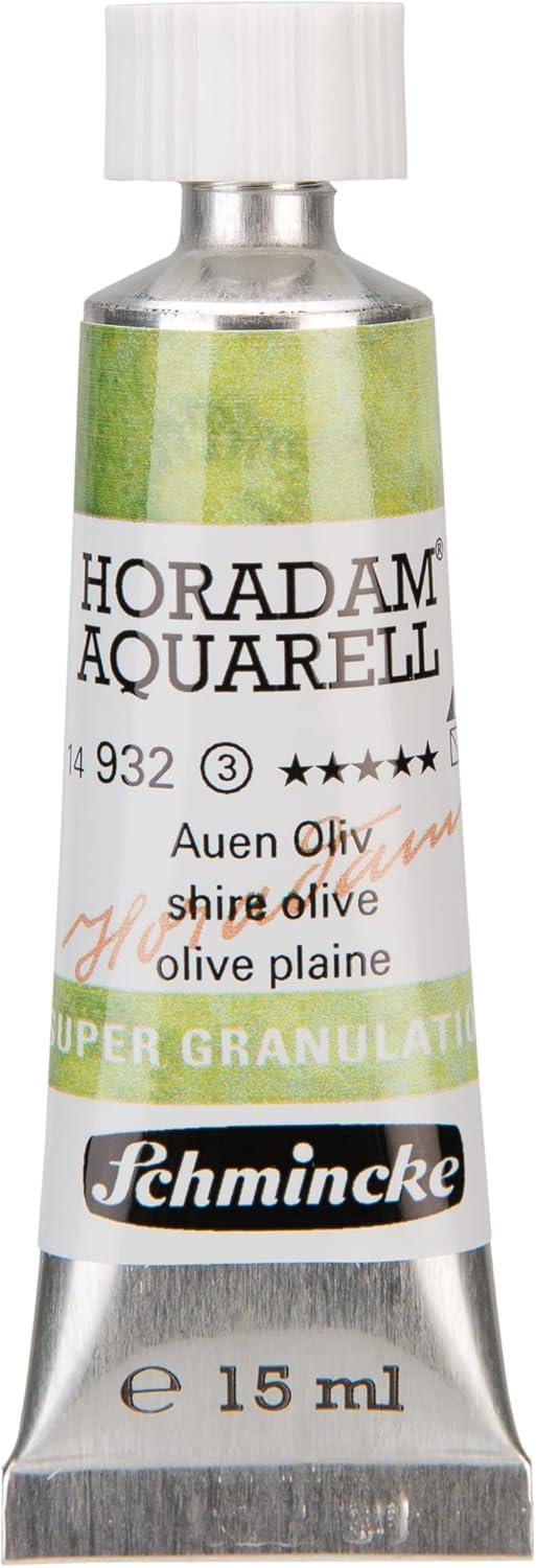Schmincke – HORADAM® AQUARELL, Super Granulation, 14 983 006 Tundra Violet, 15 ml tube, very strong granulating colors, finest, super granulating watercolors(932 shire olive)