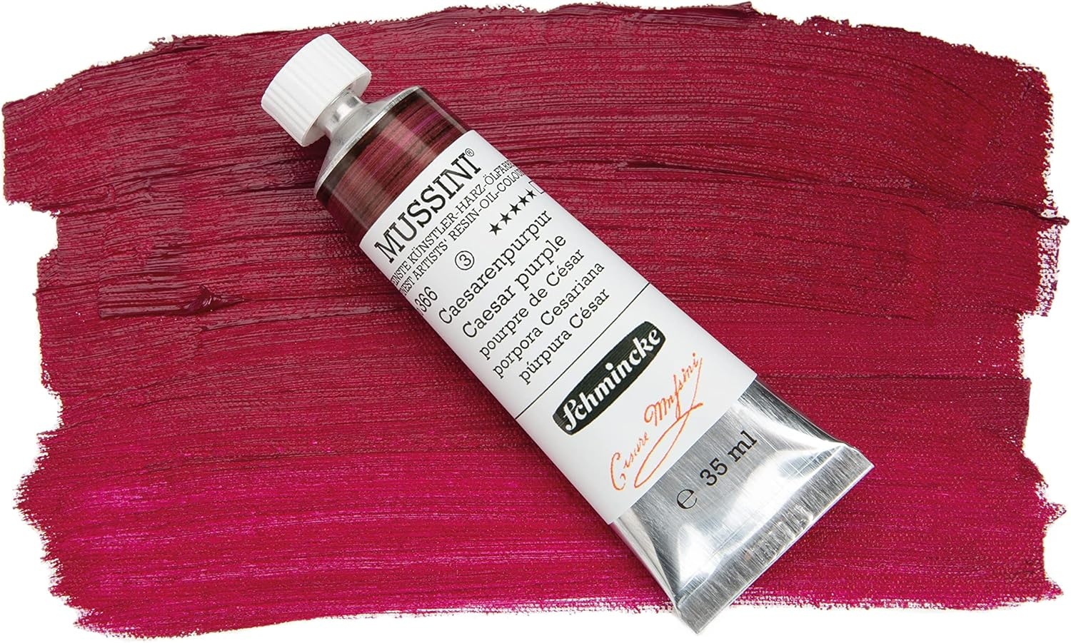 Schmincke – MUSSINI®, finest artists’ resin oil colors, lamp black – 35 ml(105 transparent white)