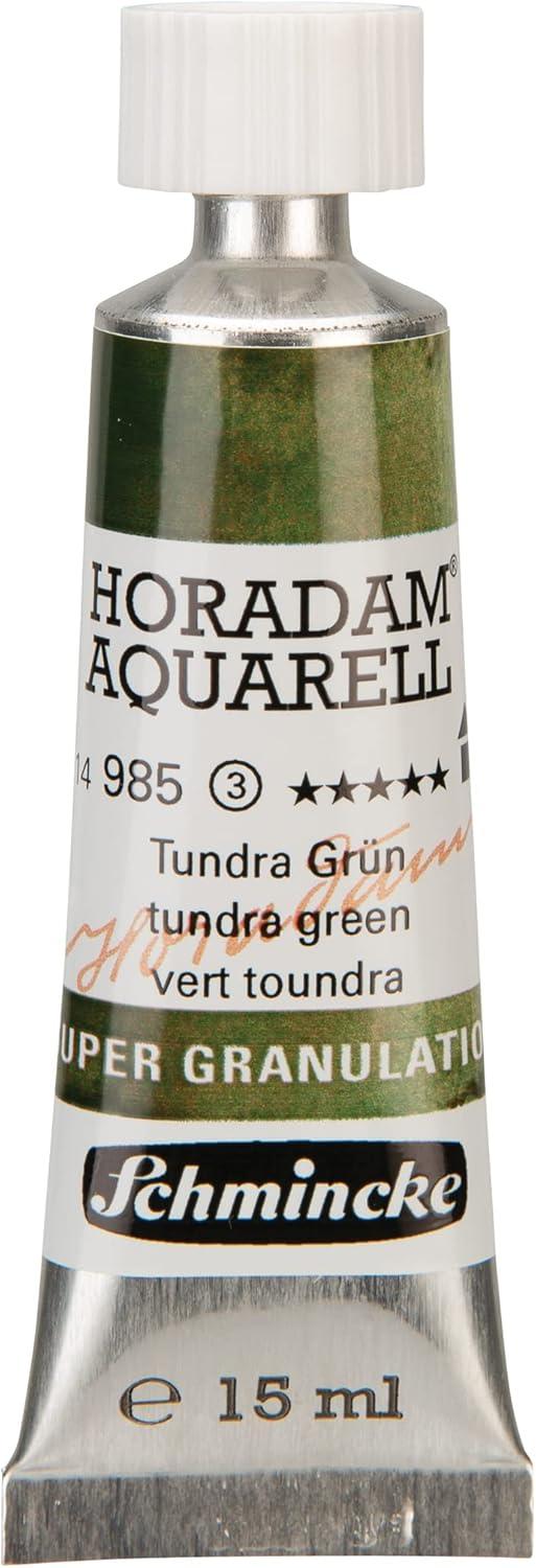 Schmincke – HORADAM® AQUARELL, Super Granulation, 14 983 006 Tundra Violet, 15 ml tube, very strong granulating colors, finest, super granulating watercolors(985 tundra green)