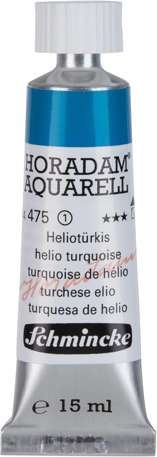 Schmincke – HORADAM® AQUARELL – finest artists’ watercolours, vanadium yellow – 15 ml(475 helio turquoise)
