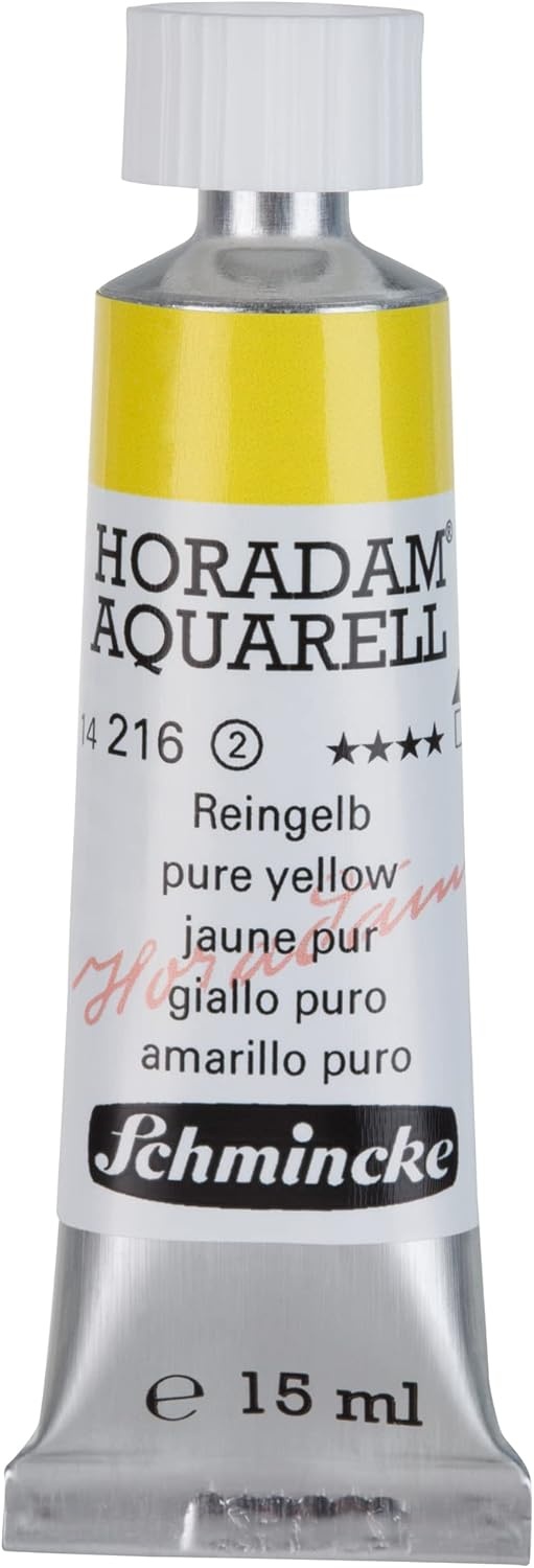 Schmincke – HORADAM® AQUARELL – finest artists’ watercolours, vanadium yellow – 15 ml(216 pure yellow)