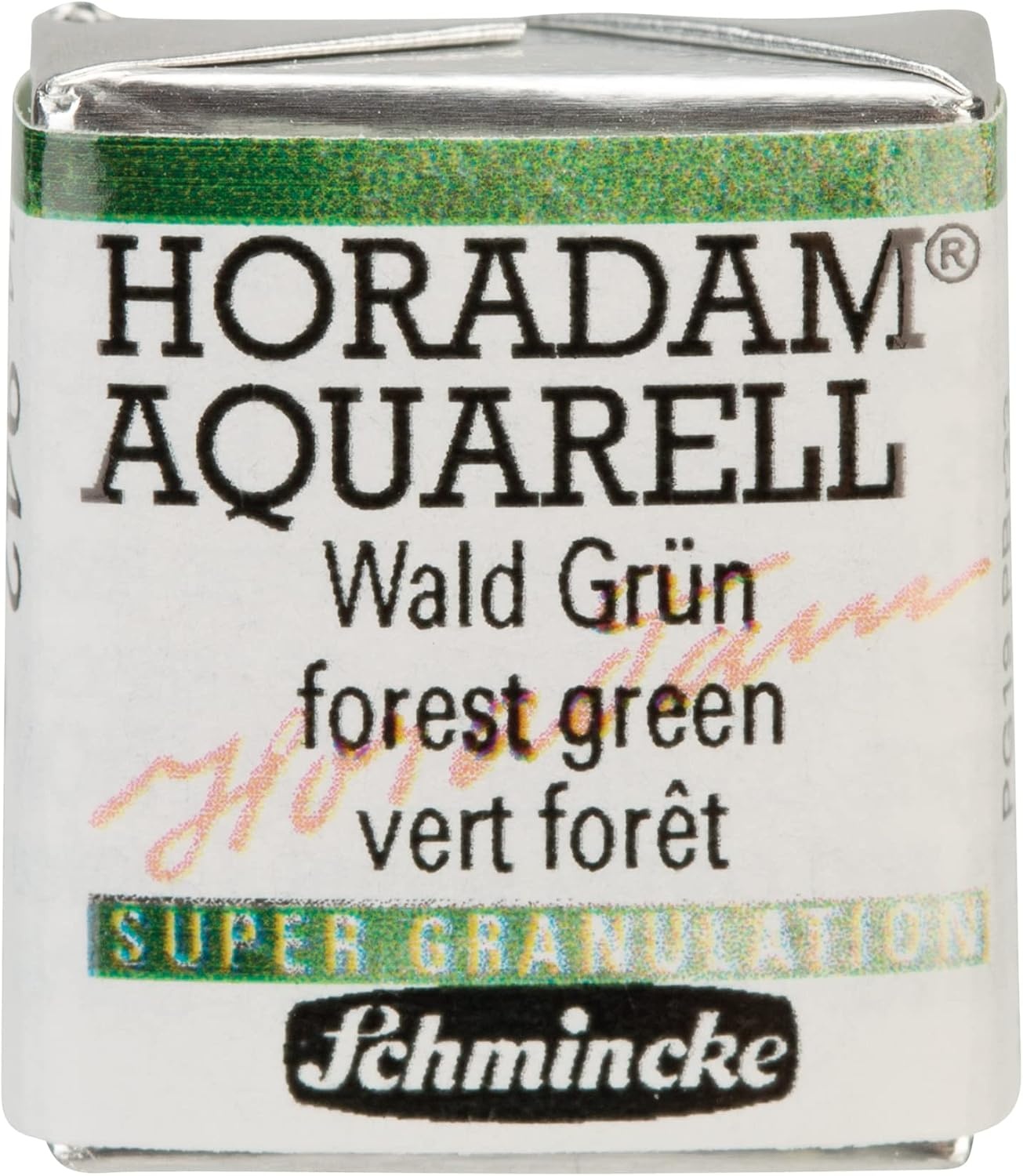Schmincke – HORADAM® AQUARELL, Super Granulation, 14 916 044 Urban Yellow, 1/2 pans, very strong granulating colors, finest, super granulating watercolors(942 forest green)