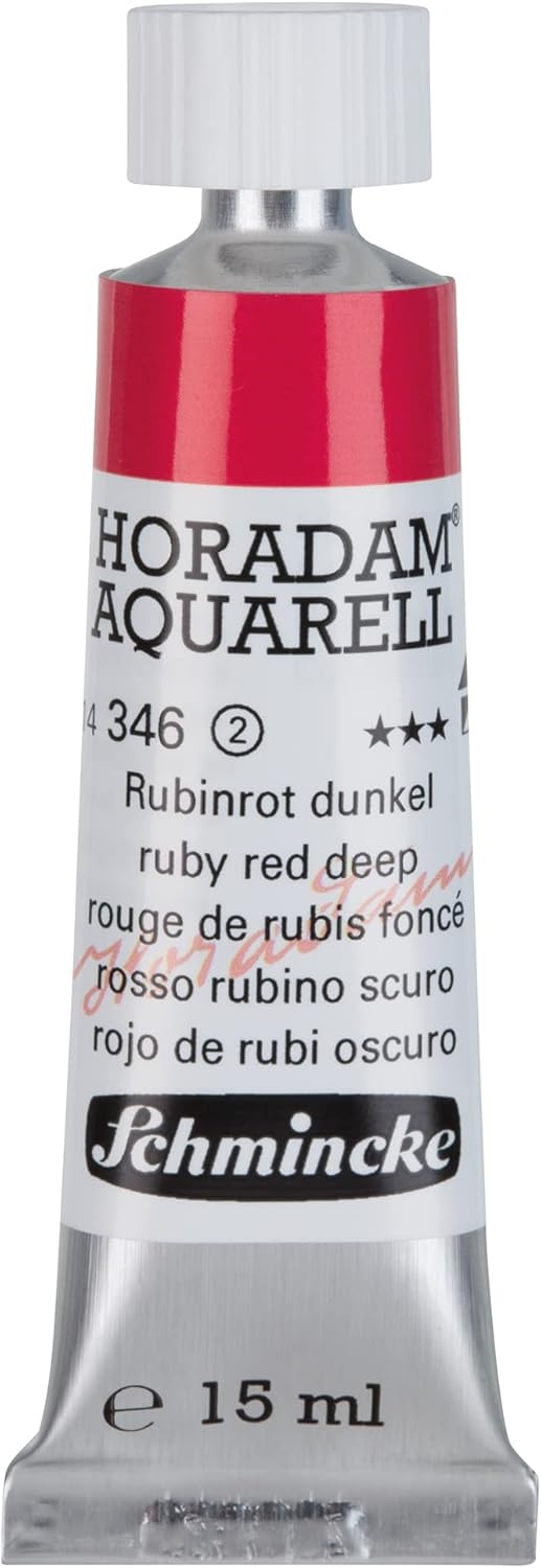 Schmincke – HORADAM® AQUARELL – finest artists’ watercolours, vanadium yellow – 15 ml(346 ruby red deep)